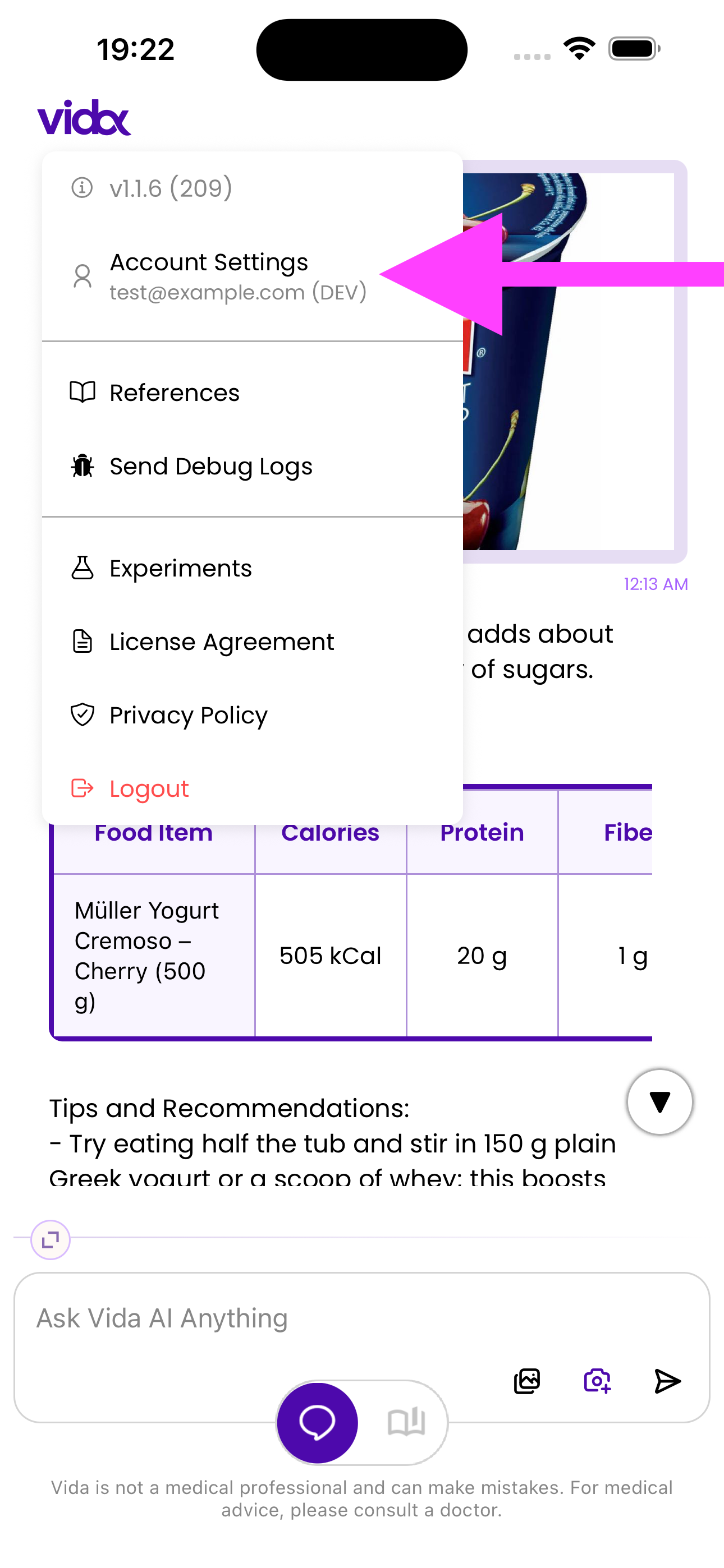 Step 2: Click Account Settings
