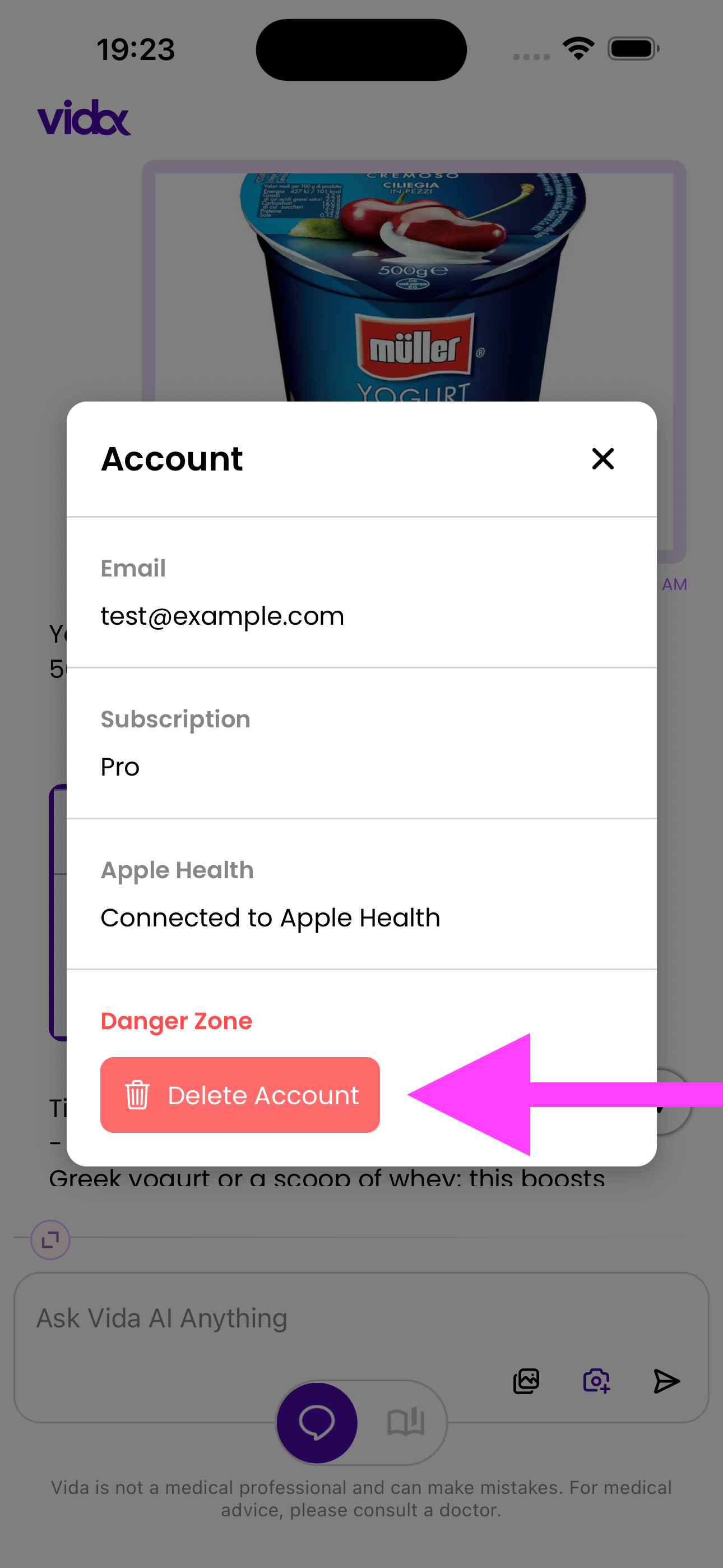 Step 3: Click Delete Account